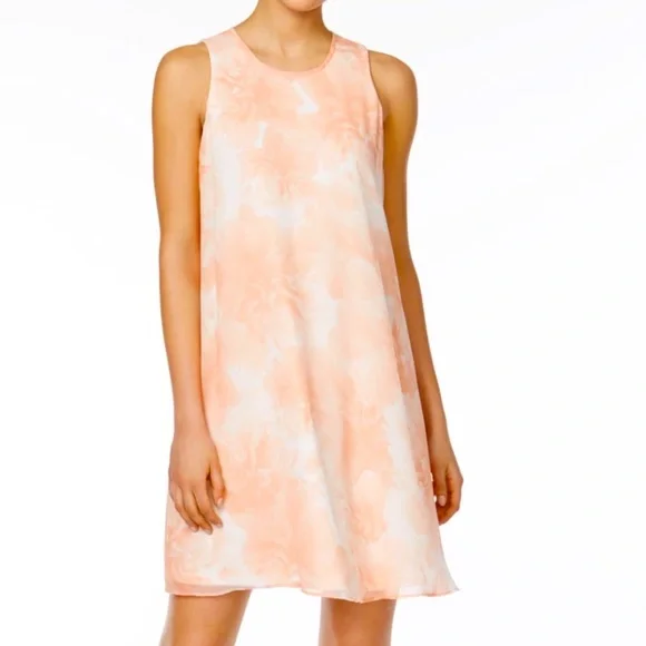 calvin klein sheer overlay dress Layered Mesh Mini Dress